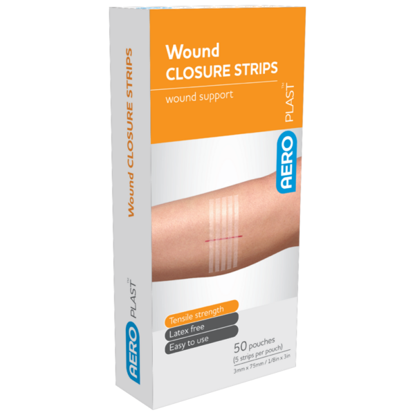 A box of wound closure strips.